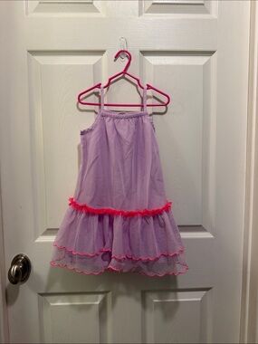 GAP Lilac Tulle Costume Dress with Bright Pink Trim